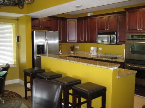 Gourtmet Kitchen Only from www.JeffsCondos.com - Includes 2 Refrigerators - 2 Dishwashers - 2 Ovens - 2 Microwaves - Granite Counter Tops - RED Cherry Custom Cabinets - Myrtle Beach Home Rentals